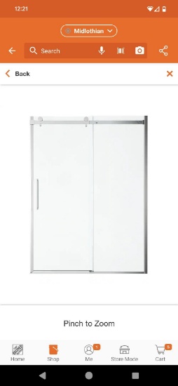 American Standard Passage 57.8 in. W x 72 in. H Sliding Frameless Shower Door in Silver with Clear