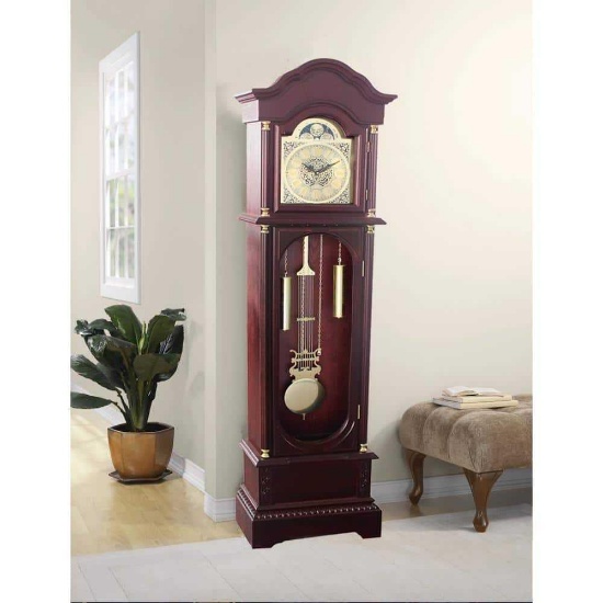 Traditional 72 in. Cherry Floor Standing Grandfather Clock?, Appears to be New Retail Price Value