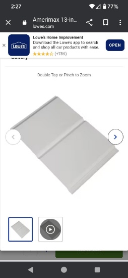 Amerimax 20 Piece 12-in x 12-ft White Aluminum Solid Soffit, Appears to be New Some May Be Bent Do