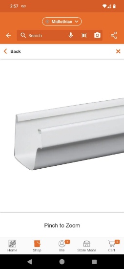 Amerimax Home Products (Lot of 5 Packs) 5 in. x 10 ft. White Vinyl K-Style Gutter (8 Gutters per