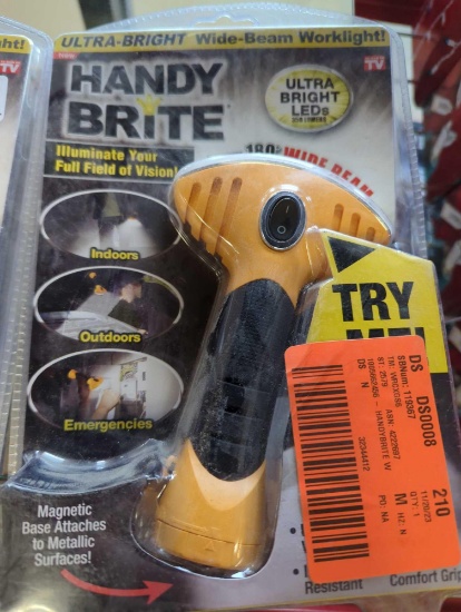 Lot of 2 HANDY BRITE Ultra-Bright Wide-Beam LED Flashlight, Appears to be New in Factory Packaging