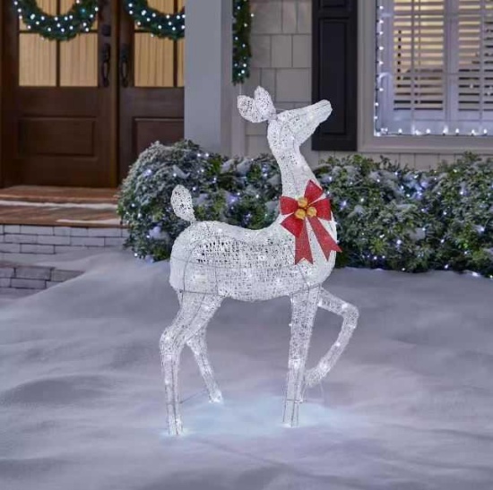 Home Accents Holiday 3.5 Foot Icicle Shimmer Twinking LED Doe Appears to be Used Stock Photo for