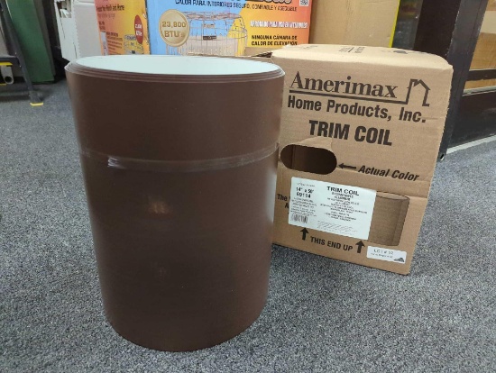 Amerimax Home Products 14 in. x 50 ft. Brown over White Aluminum Trim Coil. Comes in open box as is