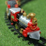 Home Accents Holiday 9 Foot Christmas Tree Train Set Appears to be New in Open Box Maybe Missing