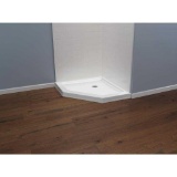 Delta 38 x 38 Corner Shower Pan Base with Corner Drain in White?, Appears to be New in Open Box