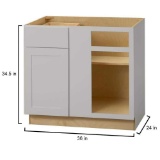 Hampton Bay Avondale 36 in. W x 24 in. D x 34.5 in. H Ready to Assemble Plywood Shaker Blind Corner