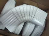 Amerimax Home Products (Box of 10) 3 in. x 4 in. White Aluminum Downspout B-Elbow Appears to be New