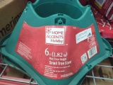 Lot of 5 Home Accents Holiday Items Including 2 Small (6 Foot Max Tree Height) Tree Stands, 2 Boxes