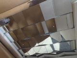 Litton Lane 39 in. x 36 in. Geometric Square Frameless Silver Wall Mirror Appears to be Used Retail