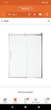 American Standard Passage 57.8 in. W x 72 in. H Sliding Frameless Shower Door in Silver with Clear