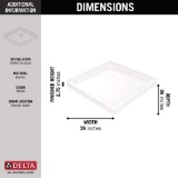 Delta Industrial 36 in. L x 36 in. W Corner Shower Pan Base with Corner Drain in High Gloss White?,