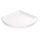 Delta Foundations 38 in. L x 38 in. W Corner Shower Pan Base with Corner Drain in White?, Appears to