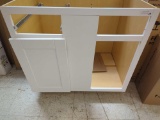 Hampton Bay, Has Some Damage, Missing Drawer, Shaker 36 in. W x 24 in. D x 34.5 in. H Assembled