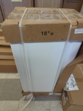 Hampton Bay Hampton 18 in. W x 12 in. D x 36 in. H Assembled Wall Kitchen Cabinet in Satin White