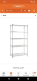 HDX 5-Tier Steel Wire Shelving Unit in Chrome (36 in. W x 72 in. H x 16 in. D) Appears to be New in