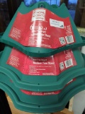 LOT OF 3 HOME ACCENTS HOLIDAY TREE STANDS, SIZES 6 FT,8 FT, AND 10 FT, IN THE COLOR GREEN, BOTH