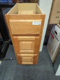 Hampton Bay Hampton 12 in. W x 21 in. D x 34.5 in. H Assembled Bathroom 3-Drawer Base Cabinet in