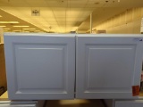 Hampton Bay Hampton 36 in. W x 12 in. D x 18 in. H Assembled Wall Bridge Kitchen Cabinet in Satin