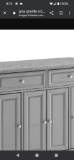 CROSLEY FURNITURE, GRANITE TOP ONLY, (BROKEN IN THE MIDDLE) SOLID GREY GRANITE TOP, MODEL CF0301-GG,