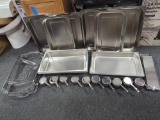 VEVOR Chafing Dish Buffet Set, 8 Qt 6 Pack, Stainless Chafer with 6 Full Size Pans, Rectangle