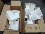 Lot of 10 Amerimax 4.5-in x 6.25-in White K Style Gutter Inside Corner. Comes in open box as a shown