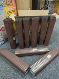 Lot of 9 Amerimax Aluminum 15-in Brown Downspout Extensions. Comes in open box I just shown in