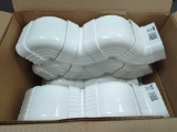 Lot of 20 Amerimax Traditional Vinyl 5.5-in White Downspout Side Elbows. Comes in open box as is