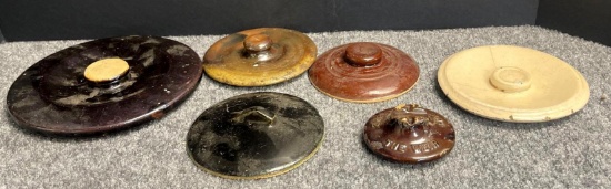 Antique Stoneware Crock Lids FREE STS