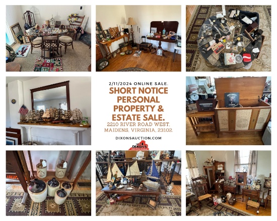2/11/2024 Onsite Personal Property & Estate Sale.
