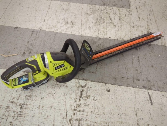 RYOBI ONE+ 22 in. 18-Volt Lithium-Ion Cordless Battery Hedge Trimmer with 18V lithium battery. Comes