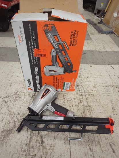 Paslode Pneumatic 3-1/2 in. 30 degree Air Corded PowerMaster Plus Clipped-Head Framing Nailer. Comes