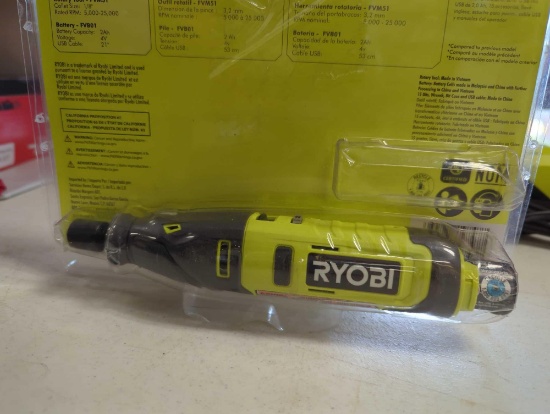 RYOBI USB Lithium Rotary Tool, Appears to be Used In Open Package, Is Missing Most Of Kit, Has
