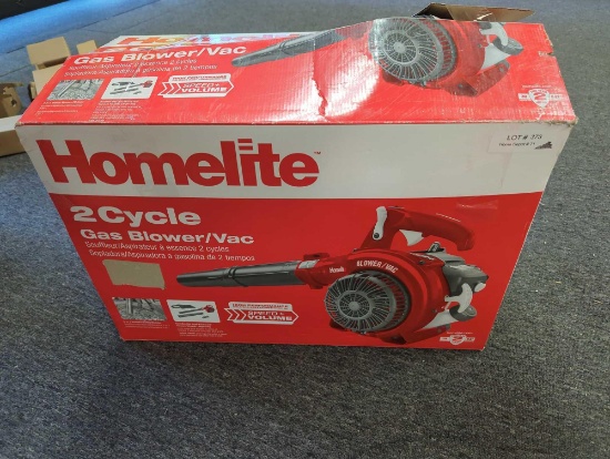 Homelite 150 MPH 400 CFM 26cc Gas Handheld Blower Vacuum, Appears to be Used Sold Where Is As Is, As