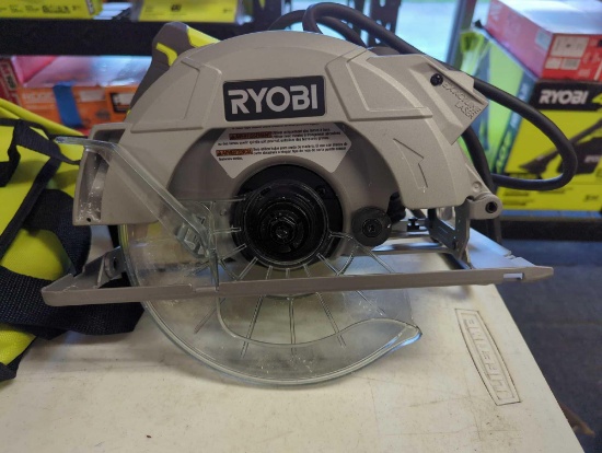 RYOBI 15 Amp Corded 7-1/4 in. Circular Saw with EXACTLINE Laser Alignment System, 24T Carbide Tipped