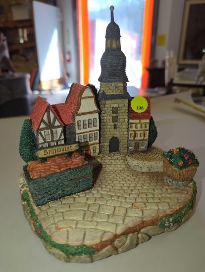 1996 Hummelscape Around The Town #939-D, Measure Approximately 7.5 Inches Tall. Retail Price Value
