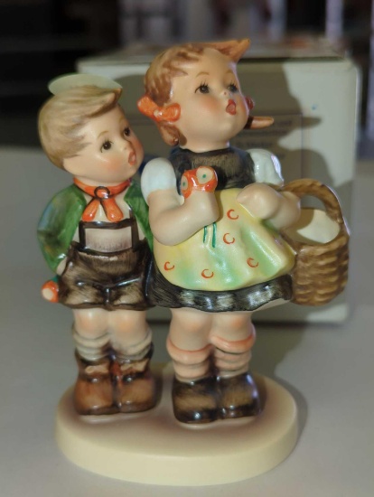M.I. Hummel "To Market" #49 3/0, In Original Box, Signed and Dated, Measure Approximately 4 inches