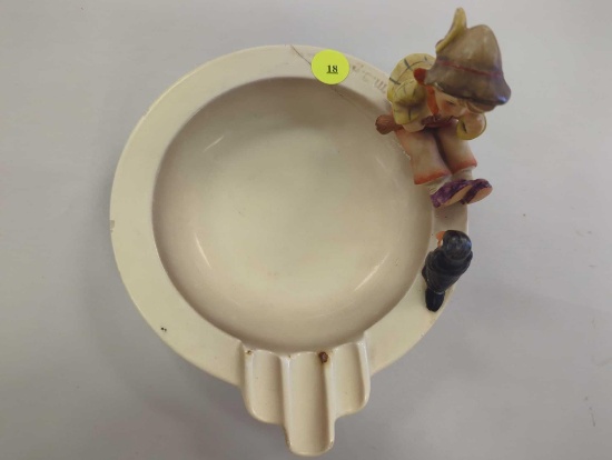 Hummel Figurine by Goebel, #34, "Singing Lesson" Ashtray, 4" H, Retail Price $50, Appears to have A