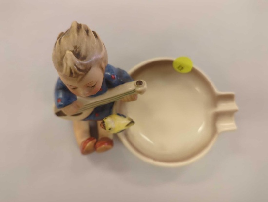 Hummel Figurine by Goebel, #33, "Joyful" Ashtray, 3.75" H, Retail Price $32, Appears to be in Good
