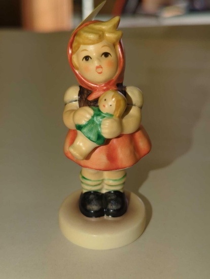 Goebel Hummel # 239/B Girl with doll, TMK6, hand-painted, Measure Approximately 3 Inches Tall Retail