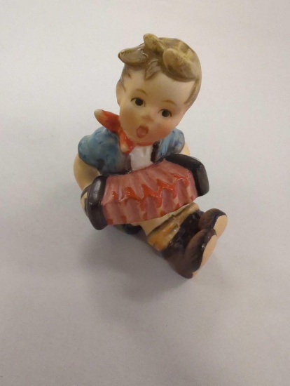 Hummel Figurine by Goebel, #390, "Boy with Accordion", 2.5" H, Retail Price $70, Appears to be in