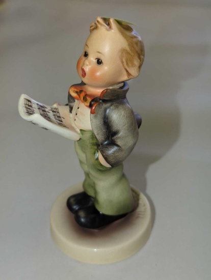 M I Hummel Soloist Hum 135, Measure Approximately 3 inches Tall, Retail Price Value $50.00.