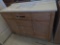 Altair Solana Wood Vanity in Weathered Fir Brown with White Vanity Top, Dimensions - 34