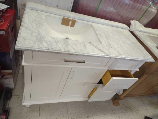 Home Decorators Collection Caville 42 in. W x 22 in. D x 34 in. H Single Sink Bath Vanity in White