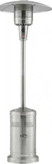 Hampton Bay 48000 BTU Stainless Steel Propane Standing Patio Heater, Retail Price $159, Appears to