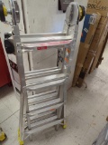 Gorilla Ladders 18 ft Reach MPXA Aluminum Multi-Position Ladder with Tool Hangers, 300 lbs Load