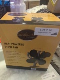 Englander Heat Powered Black 4-Blade Wood Stove Fan, Retail Price $90, Appears to be New in Open