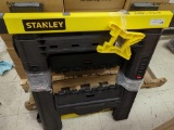 Stanley 32 in. H Plastic 2-Way Adjustable Folding Sawhorse (2 Pack), Appears to be Used Out of the