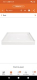 Delta Classic 500 36 in. L x 36 in. W Alcove Shower Pan Base with Center Drain in High Gloss White,