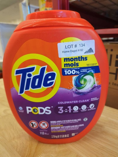 Tide Spring Meadow Scent Liquid Laundry Detergent Pods (112-Count), Appears to be New Retail Price