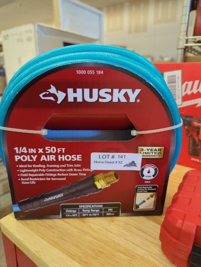 Husky 1/4 in. x 50 ft. Polyurethane Air Hose Appears to be New in Factory Banded Package Retail